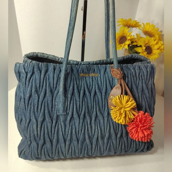💙MIU MIU Denim Matelasse Bag Bundle - Picture 2 of 11